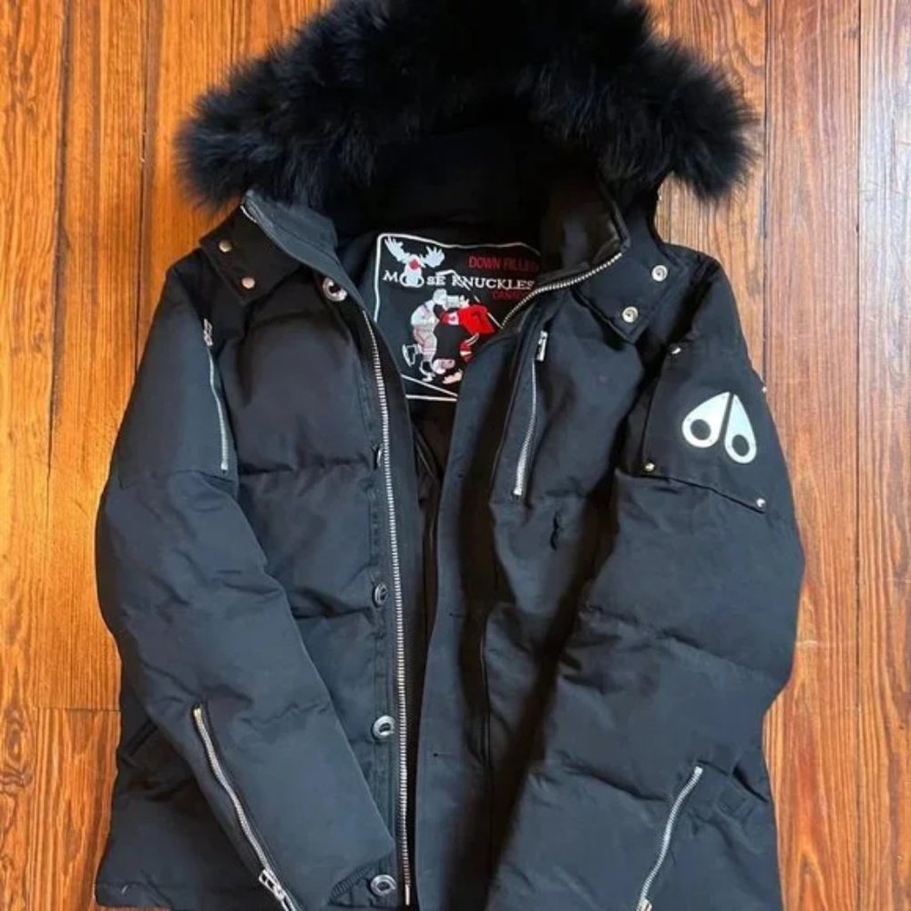 Moose Knuckles 3Q Down Jacket With Fur Parka Coat